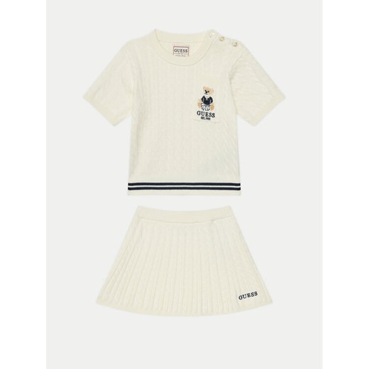 Guess Komplet t-shirt i spódniczka K5RG04 Z37L1 Écru Regular Fit Guess 4Y MODIVO