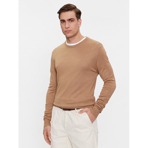 Brave Soul Sweter MK-36ARUNDELB Brązowy Regular Fit ze sklepu MODIVO w kategorii Swetry męskie - zdjęcie 182727829