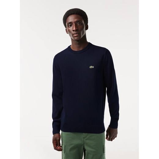 Lacoste Sweter AH1985-166 Granatowy Regular Fit ze sklepu MODIVO w kategorii Swetry męskie - zdjęcie 182727867