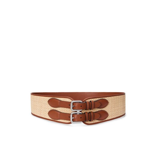 LAUREN RALPH LAUREN Pasek Damski 412961650001 Beżowy ze sklepu MODIVO w kategorii Paski damskie - zdjęcie 182727947