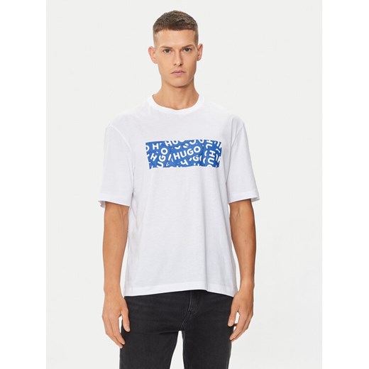 Hugo T-Shirt Nalayo 50515203 Biały Regular Fit ze sklepu MODIVO w kategorii T-shirty męskie - zdjęcie 182727986