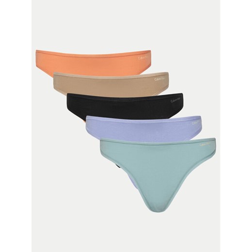 Calvin Klein Underwear Komplet 5 par stringów 000QD5250E Kolorowy ze sklepu MODIVO w kategorii Majtki damskie - zdjęcie 182728137