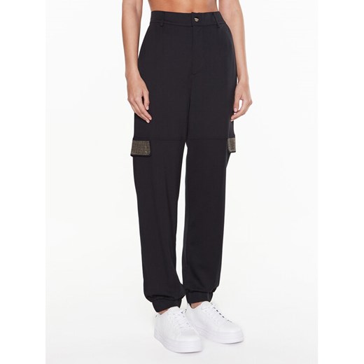 Liu Jo Sport Spodnie materiałowe TA3156 J5942 Czarny Regular Fit ze sklepu MODIVO w kategorii Spodnie damskie - zdjęcie 182728169