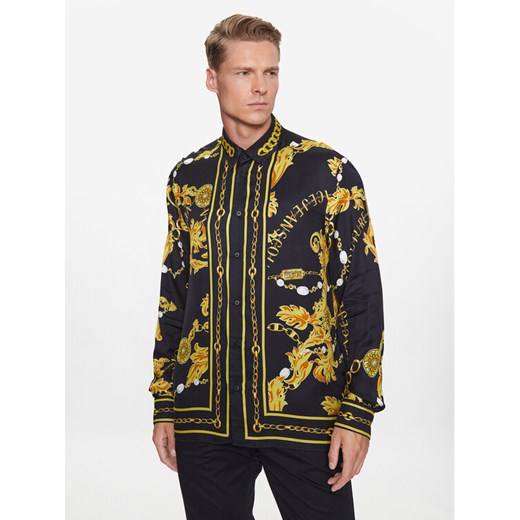 Versace Jeans Couture Koszula 75GAL2RC Czarny Regular Fit ze sklepu MODIVO w kategorii Koszule męskie - zdjęcie 182728176