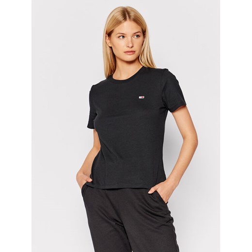 Tommy Jeans T-Shirt Tjw Jersey DW0DW09198 Czarny Regular Fit ze sklepu MODIVO w kategorii Bluzki damskie - zdjęcie 182728247