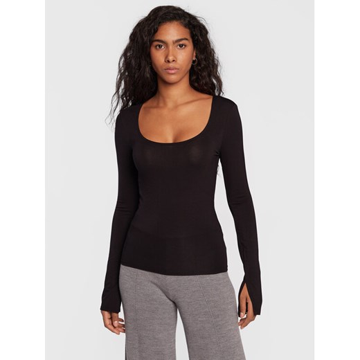 Gina Tricot Bluzka Agnes 16981 Czarny Slim Fit Gina Tricot M MODIVO