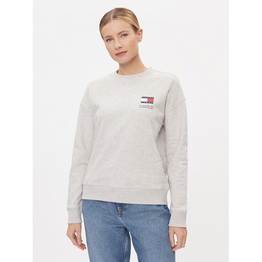 Tommy Jeans Bluza Graphic Flag DW0DW17328 Szary Boxy Fit ze sklepu MODIVO w kategorii Bluzy damskie - zdjęcie 182728359