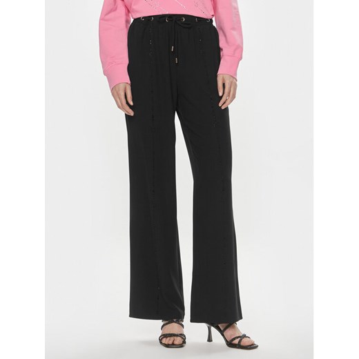 Liu Jo Sport Spodnie materiałowe TA4261 TS423 Czarny Regular Fit ze sklepu MODIVO w kategorii Spodnie damskie - zdjęcie 182728508