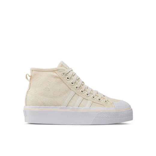 adidas Sneakersy Nizza Platform Mid W GX8356 Beżowy ze sklepu MODIVO w kategorii Trampki damskie - zdjęcie 182728517