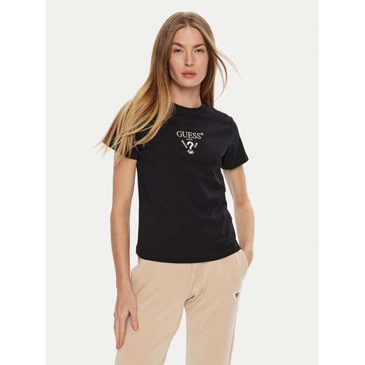 Guess T-Shirt Colette V4YI21 KCDH1 Czarny Regular Fit ze sklepu MODIVO w kategorii Bluzki damskie - zdjęcie 182728619