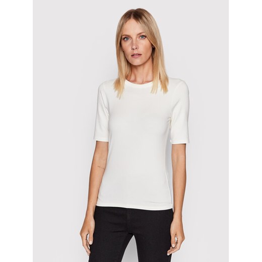 BOSS Bluzka Efita 50461122 Écru Regular Fit ze sklepu MODIVO w kategorii Bluzki damskie - zdjęcie 182728637