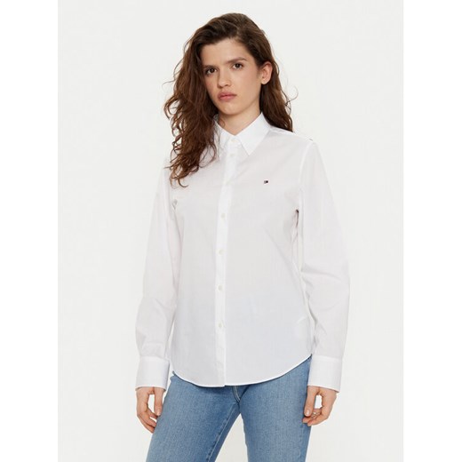 Tommy Hilfiger Koszula WW0WW43577 Biały Regular Fit ze sklepu MODIVO w kategorii Koszule damskie - zdjęcie 182728648