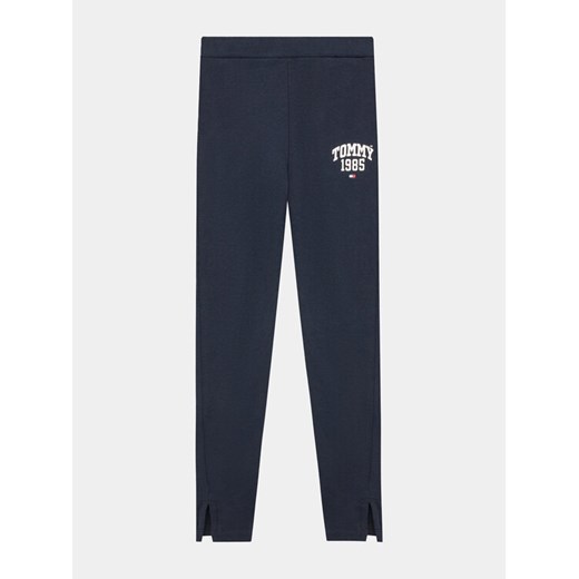 Tommy Hilfiger Legginsy Varsity KG0KG07310 Granatowy Slim Fit ze sklepu MODIVO w kategorii Spodnie dziewczęce - zdjęcie 182728687