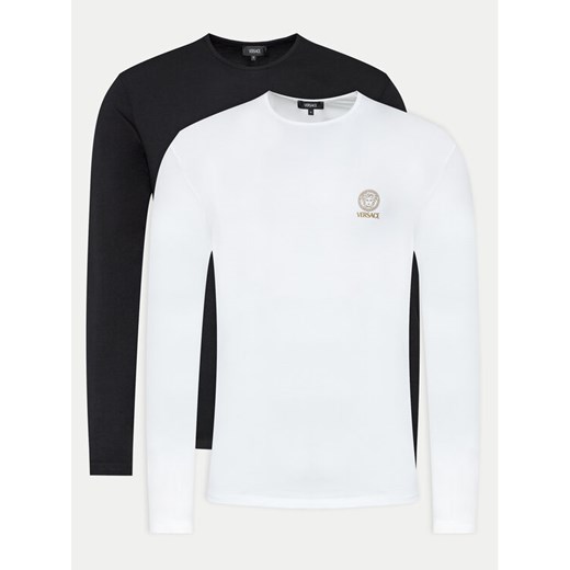 Versace Komplet 2 longsleeve AU10197 Kolorowy Slim Fit ze sklepu MODIVO w kategorii T-shirty męskie - zdjęcie 182728726