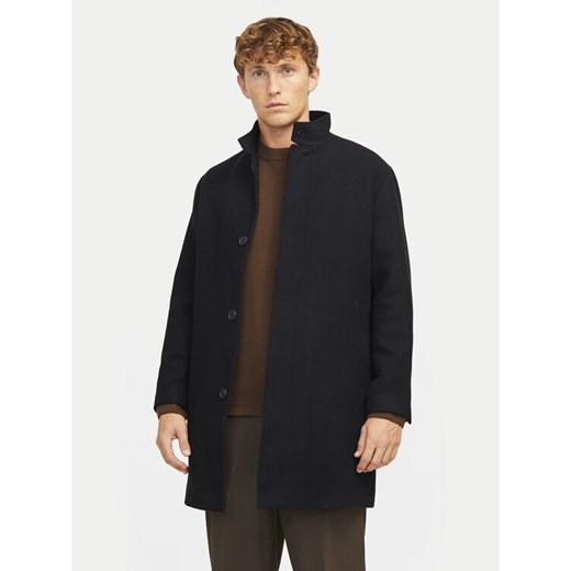 Jack&Jones Płaszcz wełniany Wilson 12259449 Czarny Regular Fit ze sklepu MODIVO w kategorii Płaszcze męskie - zdjęcie 182728727