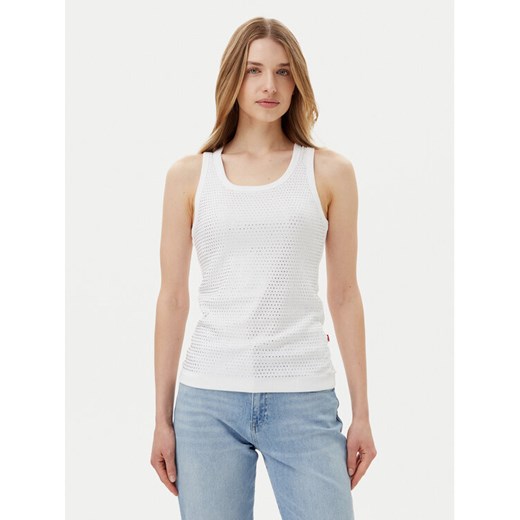 JOOP! Jeans Top Tunka 30046107 Biały Slim Fit ze sklepu MODIVO w kategorii Bluzki damskie - zdjęcie 182728745