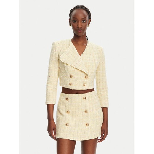 Elisabetta Franchi Marynarka GI-160-52E2-V600 Żółty Regular Fit ze sklepu MODIVO w kategorii Marynarki damskie - zdjęcie 182728746