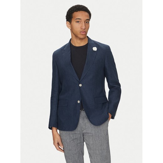 BOSS Marynarka C-Huge-Peak-252 50540516 Granatowy Slim Fit ze sklepu MODIVO w kategorii Marynarki męskie - zdjęcie 182728939