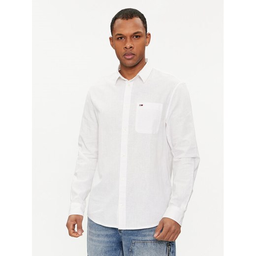 Tommy Jeans Koszula DM0DM18962 Biały Regular Fit ze sklepu MODIVO w kategorii Koszule męskie - zdjęcie 182728986