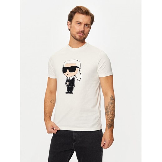 KARL LAGERFELD T-Shirt 755075 544250 Biały Regular Fit Karl Lagerfeld 3XL MODIVO