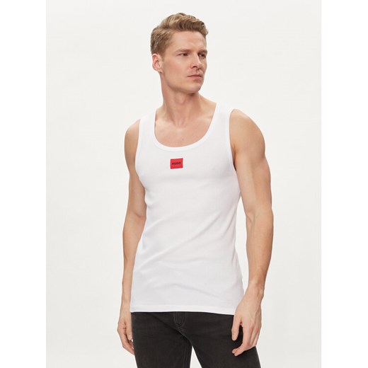 Hugo Tank top Edge 50515657 Biały Regular Fit ze sklepu MODIVO w kategorii T-shirty męskie - zdjęcie 182729226
