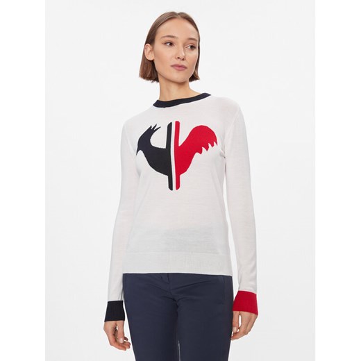 Rossignol Sweter Alya RLIWO19 Biały Regular Fit ze sklepu MODIVO w kategorii Swetry damskie - zdjęcie 182729278