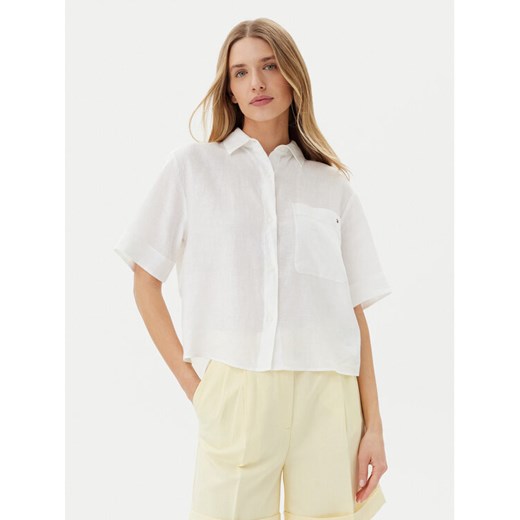 Tommy Hilfiger Koszula WW0WW44720 Biały Relaxed Fit ze sklepu MODIVO w kategorii Koszule damskie - zdjęcie 182729306