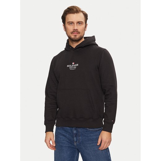 Tommy Hilfiger Bluza MW0MW39050 Czarny Regular Fit ze sklepu MODIVO w kategorii Bluzy męskie - zdjęcie 182729307