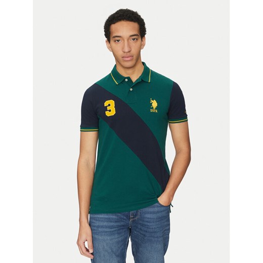 U.S. Polo Assn. Polo MUP3996 Zielony Regular Fit ze sklepu MODIVO w kategorii T-shirty męskie - zdjęcie 182729328