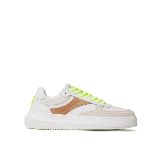 Calvin Klein Jeans Sneakersy Chunky Cupsole Gel Backtab Fluo YM0YM00673 Beżowy ze sklepu MODIVO w kategorii Buty sportowe męskie - zdjęcie 182729359