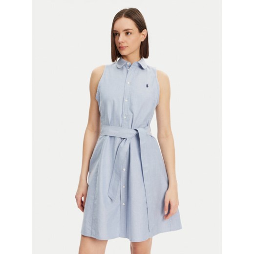 Polo Ralph Lauren Sukienka koszulowa 211906437006 Niebieski Regular Fit ze sklepu MODIVO w kategorii Sukienki - zdjęcie 182729368