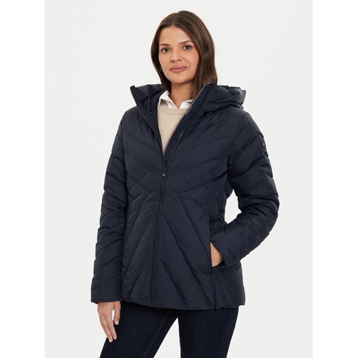 Tommy Hilfiger Kurtka puchowa Chevron WW0WW42623 Granatowy Regular Fit ze sklepu MODIVO w kategorii Kurtki damskie - zdjęcie 182729468