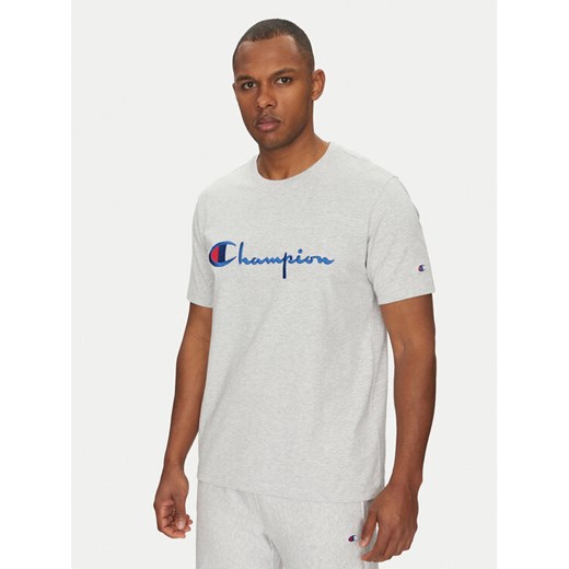 Champion T-Shirt 221621 Szary Standard Fit ze sklepu MODIVO w kategorii T-shirty męskie - zdjęcie 182729477
