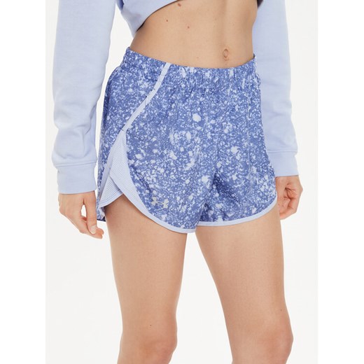 Under Armour Szorty sportowe Ua Fly By Printed Short 1382439-539 Niebieski Loose Fit ze sklepu MODIVO w kategorii Szorty - zdjęcie 182729496