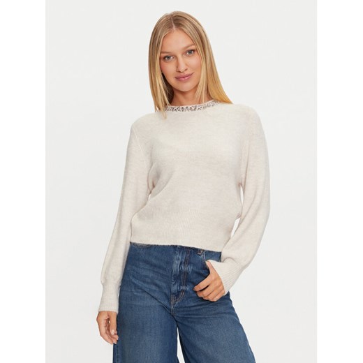 ONLY Sweter Elsa 15210667 Beżowy Regular Fit ze sklepu MODIVO w kategorii Swetry damskie - zdjęcie 182729498