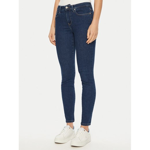 Tommy Hilfiger Jeansy Como WW0WW43727 Granatowy Skinny Fit ze sklepu MODIVO w kategorii Jeansy damskie - zdjęcie 182729505