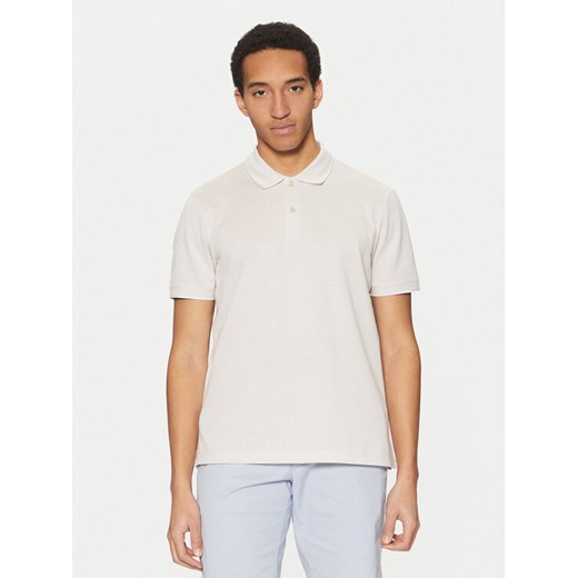 Calvin Klein Polo K10K114475 Beżowy Regular Fit ze sklepu MODIVO w kategorii T-shirty męskie - zdjęcie 182729648
