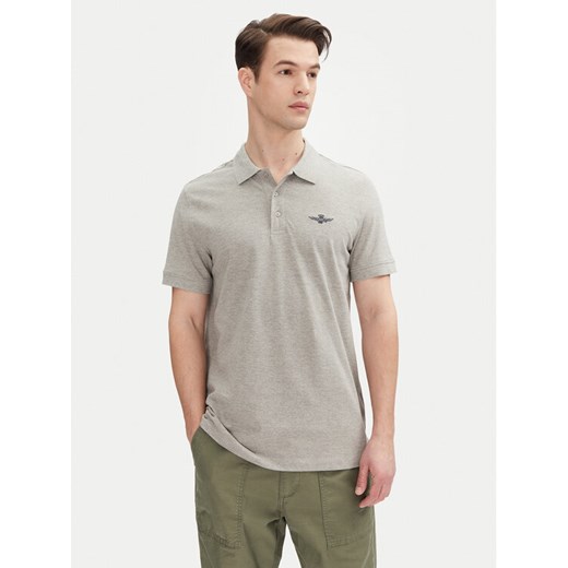 Aeronautica Militare Polo 251PO1843P191 Szary Regular Fit ze sklepu MODIVO w kategorii T-shirty męskie - zdjęcie 182729676