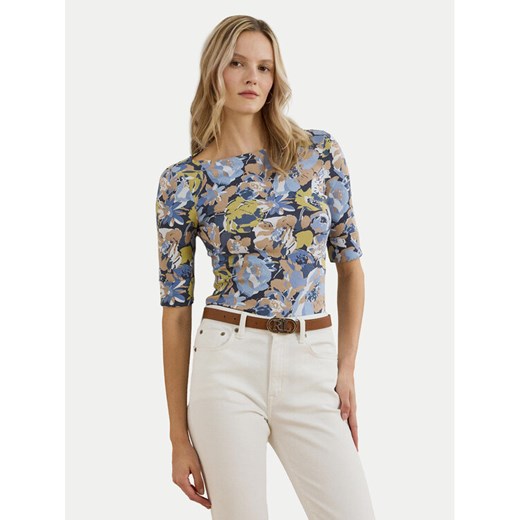 LAUREN RALPH LAUREN Bluzka 200963890001 Kolorowy Slim Fit ze sklepu MODIVO w kategorii Bluzki damskie - zdjęcie 182729697