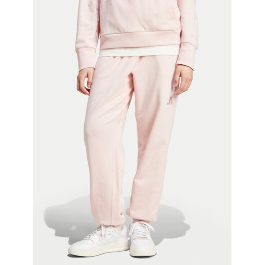 adidas Spodnie dresowe ALL SZN French Terry IY6817 Różowy Loose Fit ze sklepu MODIVO w kategorii Spodnie damskie - zdjęcie 182729728
