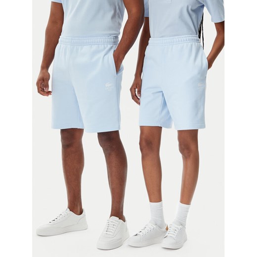 Lacoste Szorty sportowe Unisex GH0990 Błękitny Regular Fit ze sklepu MODIVO w kategorii Spodenki męskie - zdjęcie 182729746