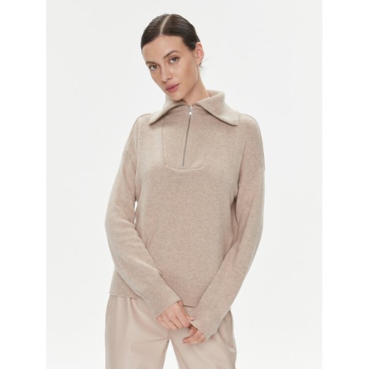 Marella Sweter Ruby1 2339460839200 Beżowy Regular Fit ze sklepu MODIVO w kategorii Swetry damskie - zdjęcie 182729776