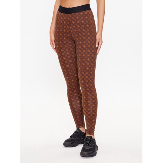 Guess Legginsy V3YB01 MC04N Brązowy Slim Fit Guess S MODIVO