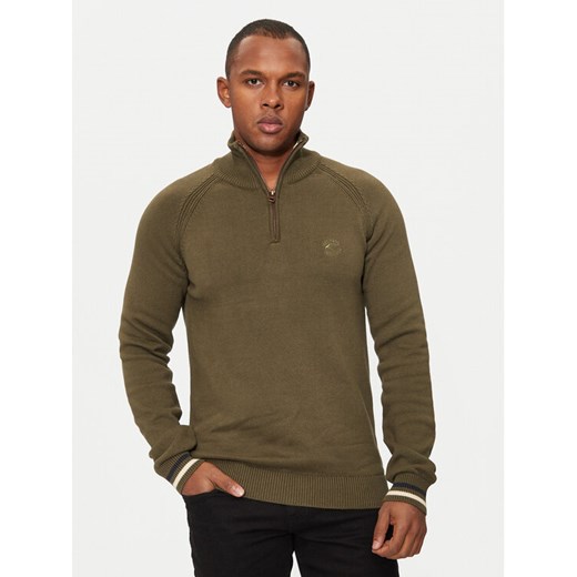INDICODE Sweter Skyler 35-768 Khaki Regular Fit ze sklepu MODIVO w kategorii Swetry męskie - zdjęcie 182729815