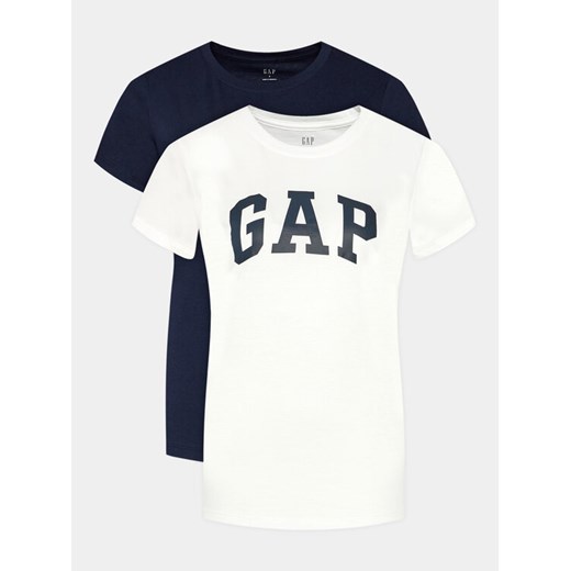 Gap Komplet 2 t-shirtów 548683-00 Granatowy Regular Fit ze sklepu MODIVO w kategorii Bluzki damskie - zdjęcie 182729829