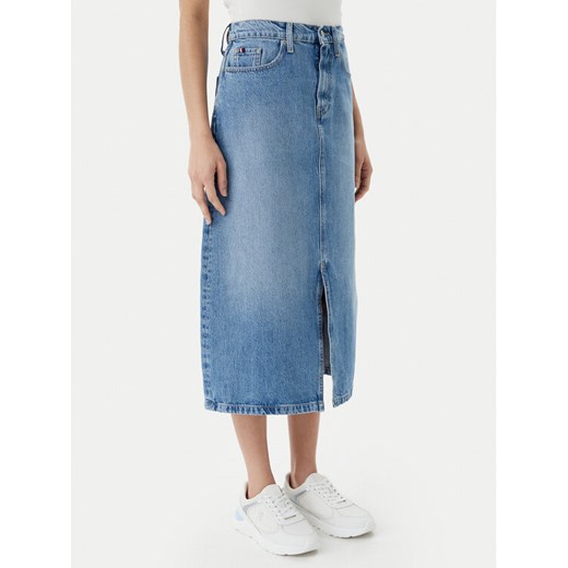 Tommy Hilfiger Spódnica jeansowa WW0WW45501 Niebieski Regular Fit ze sklepu MODIVO w kategorii Spódnice - zdjęcie 182729835
