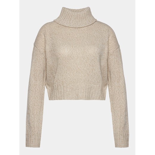 Brave Soul Sweter LK-230LANDOA Beżowy Regular Fit ze sklepu MODIVO w kategorii Swetry damskie - zdjęcie 182729888