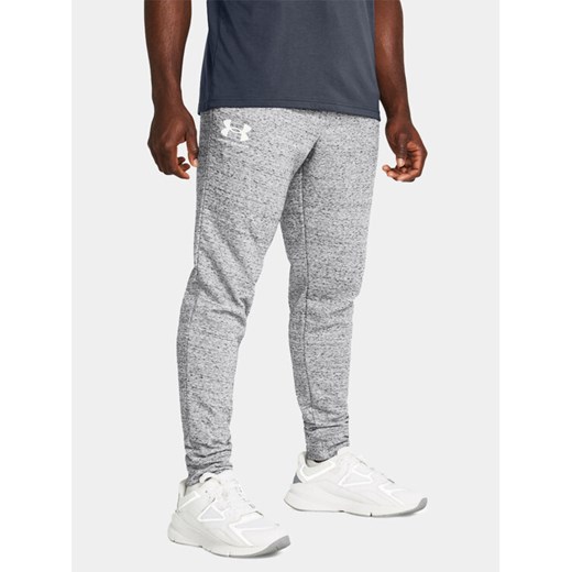 Under Armour Spodnie dresowe Ua Rival Terry Jogger 1380843-011 Szary Fitted Fit ze sklepu MODIVO w kategorii Spodnie męskie - zdjęcie 182729906