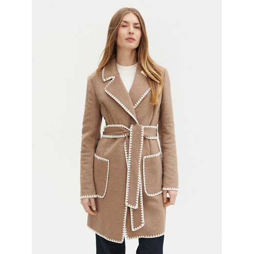 Guess Płaszcz przejściowy W5RL19 WGVR2 Beżowy Regular Fit ze sklepu MODIVO w kategorii Płaszcze damskie - zdjęcie 182729925