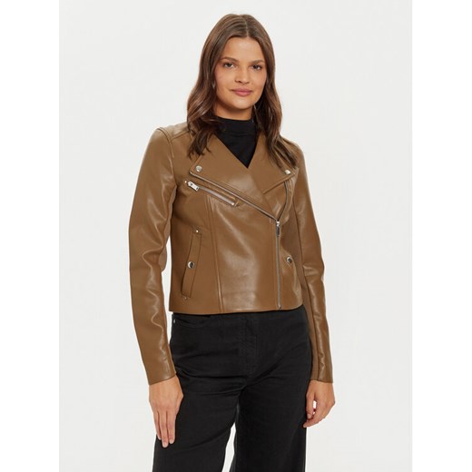 Vero Moda Kurtka z imitacji skóry Riley 10302441 Brązowy Slim Fit ze sklepu MODIVO w kategorii Kurtki damskie - zdjęcie 182730018
